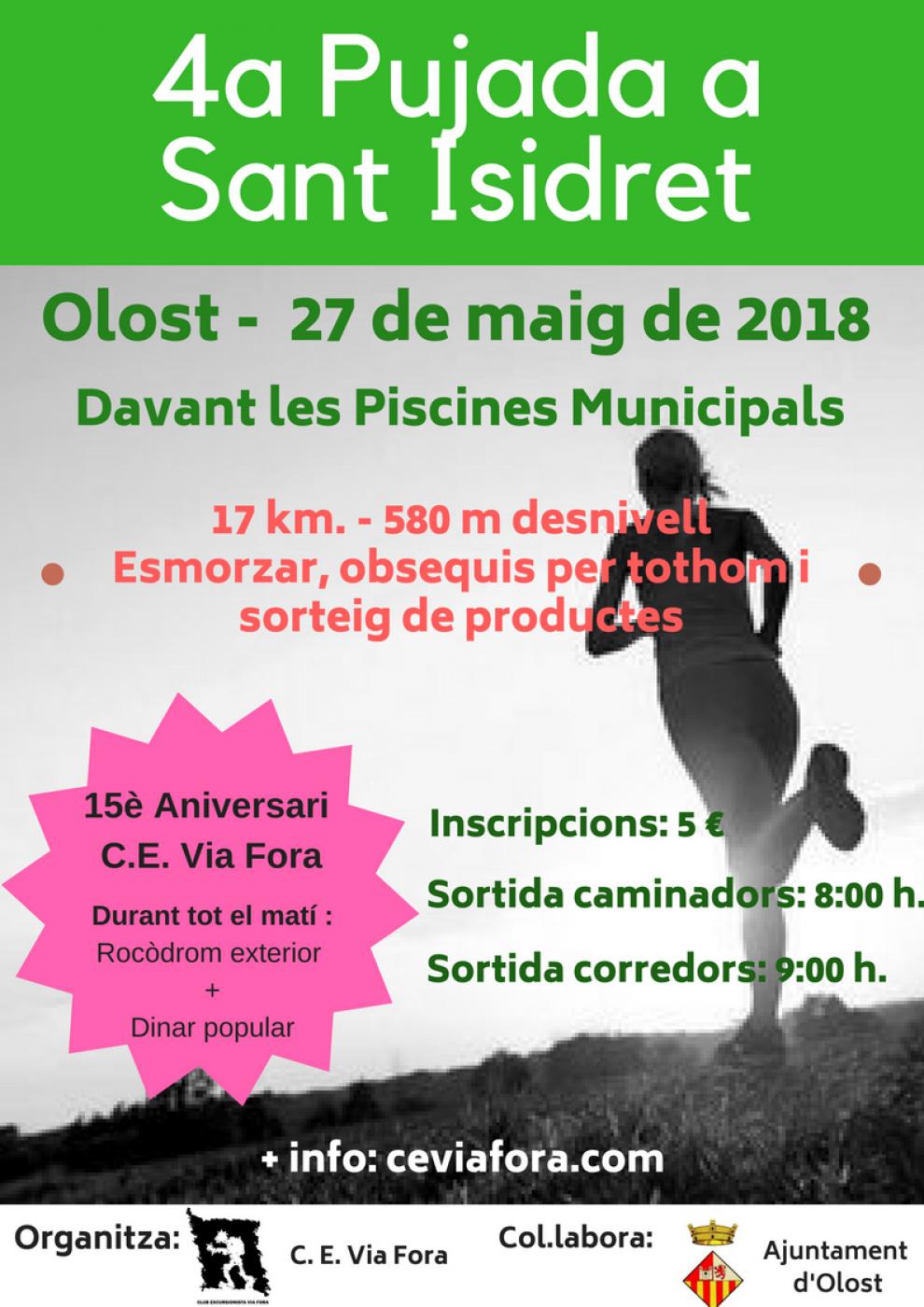 4a Pujada a Sant Isidret i actes de celebració del 15è aniversari del C.E. Via Fora